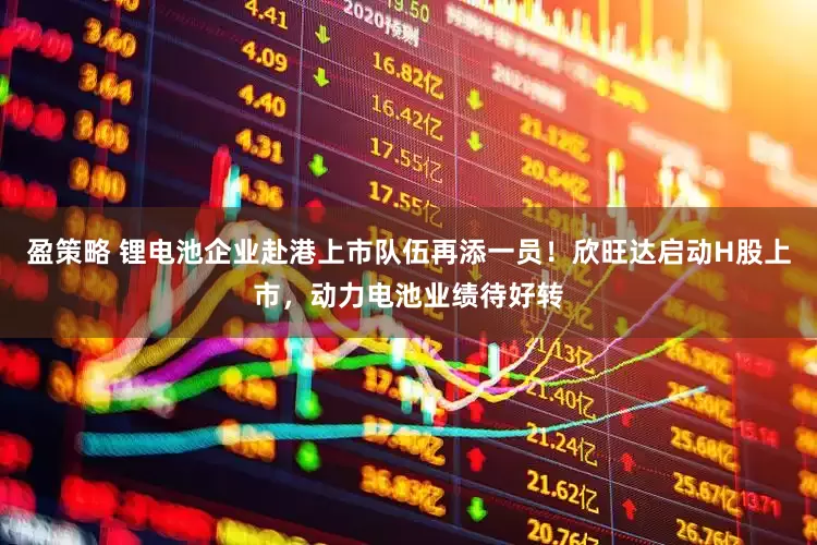 盈策略 锂电池企业赴港上市队伍再添一员！欣旺达启动H股上市，动力电池业绩待好转