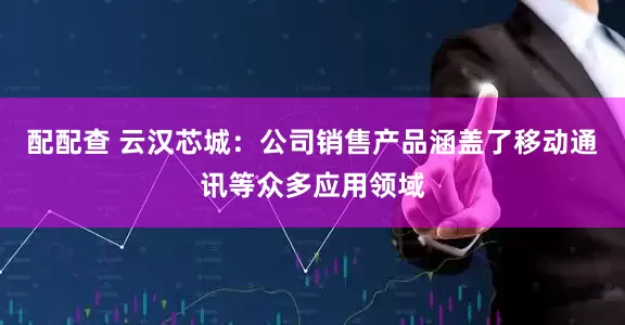 配配查 云汉芯城：公司销售产品涵盖了移动通讯等众多应用领域